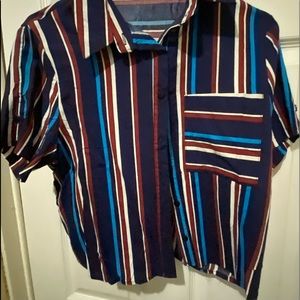 Stripe cropped blouse by love notes